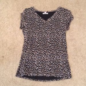 Sheer leopard shirt